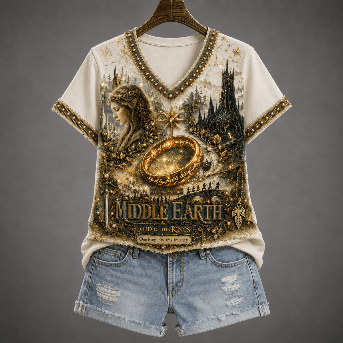 Premium LOTR V-neck Shirt NTNA