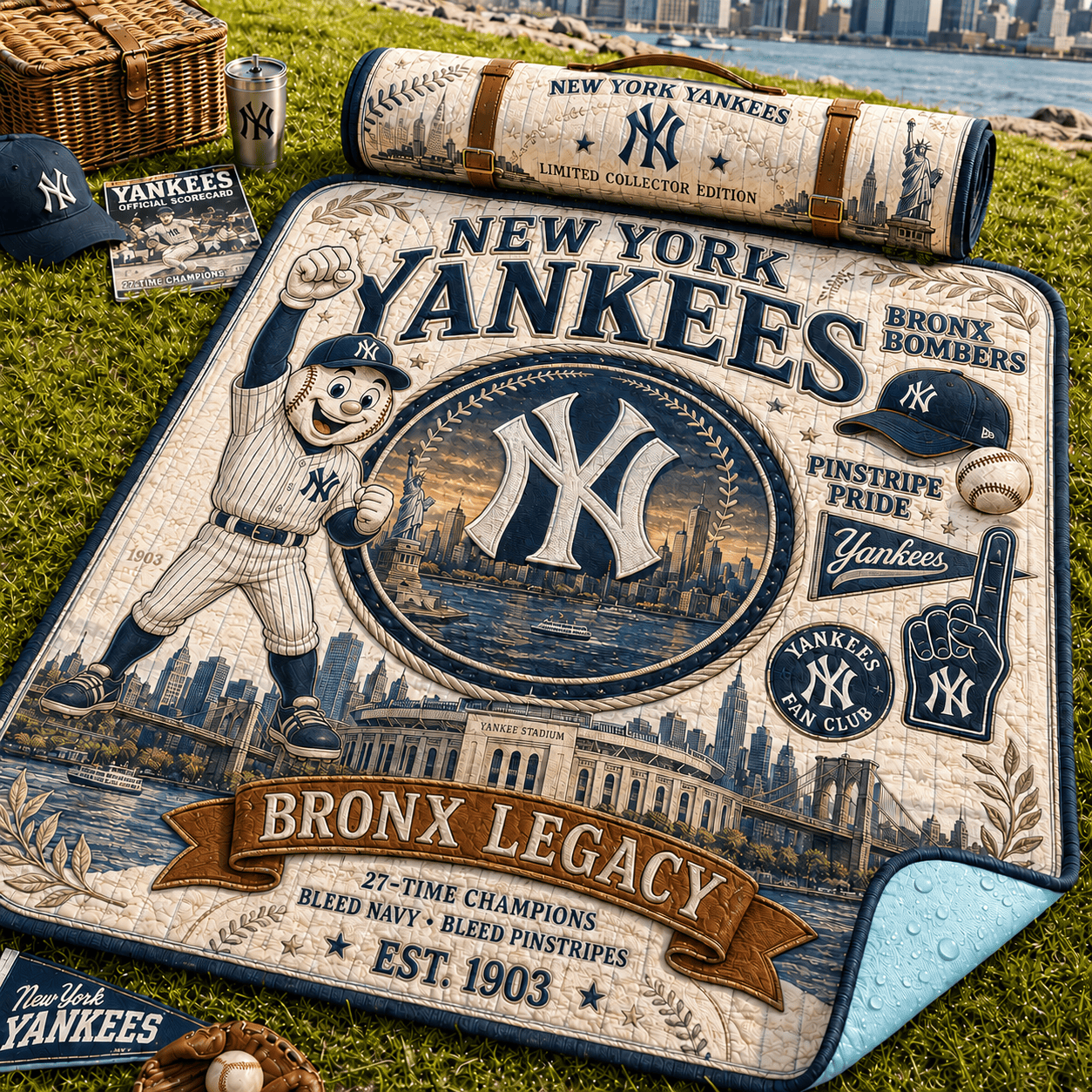 NYY Premium Picnic Blanket NHVH