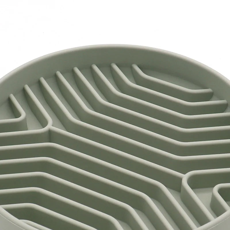 Silicone Pet Slow Feeder Bowl Anti-Choking Anti-Vomit Non-Slip Mat For Dogs Cats Fast Eaters Mealtime Training