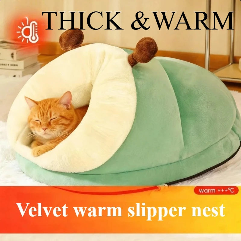Warm autumn/winter Dog/cat Bed Breathable Dog House Cute Slippers Shaped Bed Cat Sleep Bag Foldable Washable Pet House